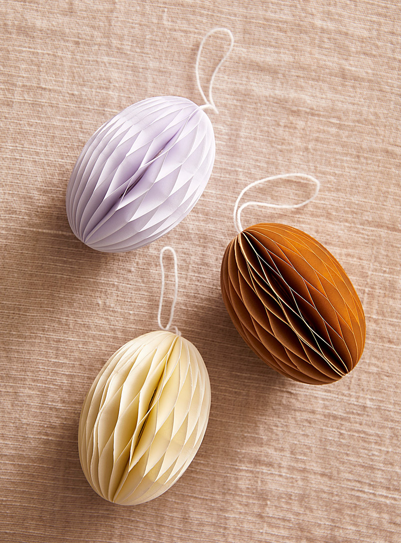 Simons Maison Assorted Oval paper ornaments Set of 3