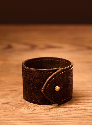 Suede leather cuff bracelet