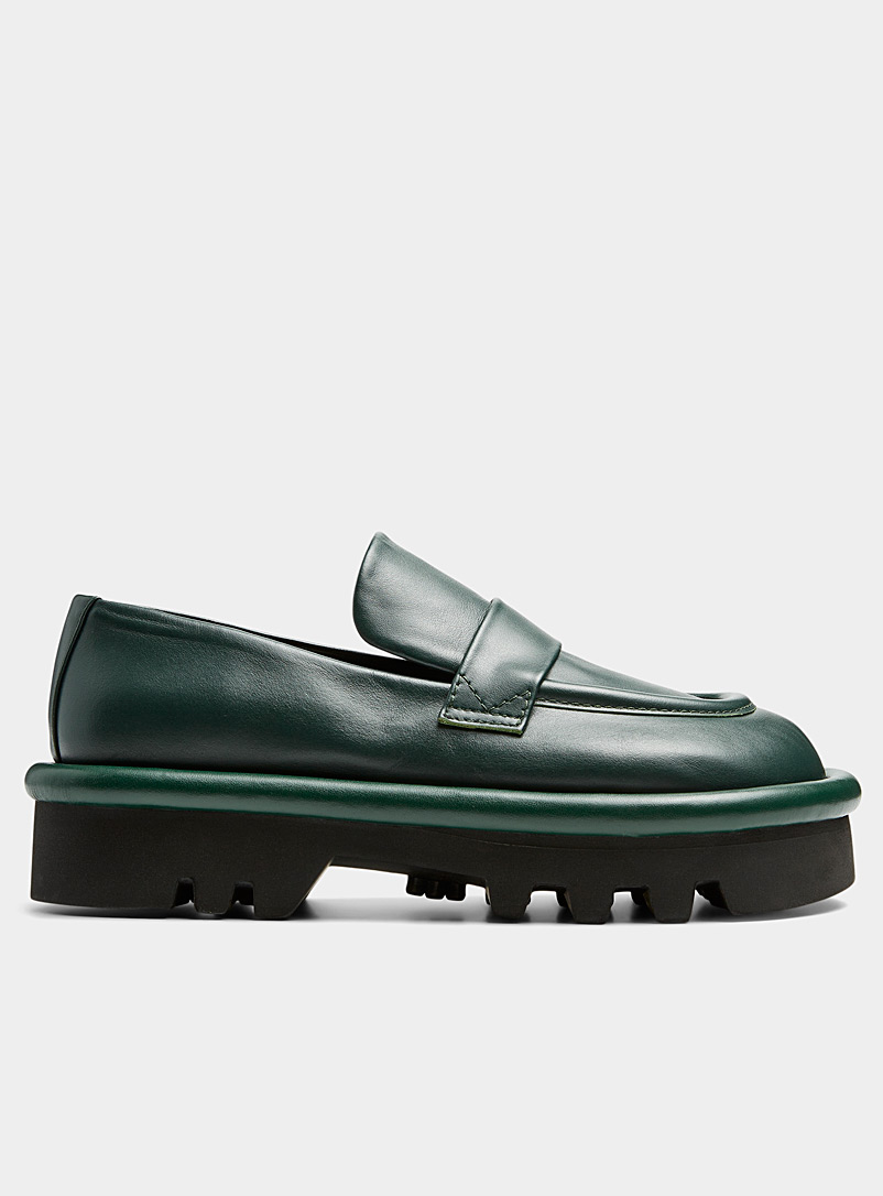 JW Anderson Mossy Green Bumper-Tube chunky loafers Men for men
