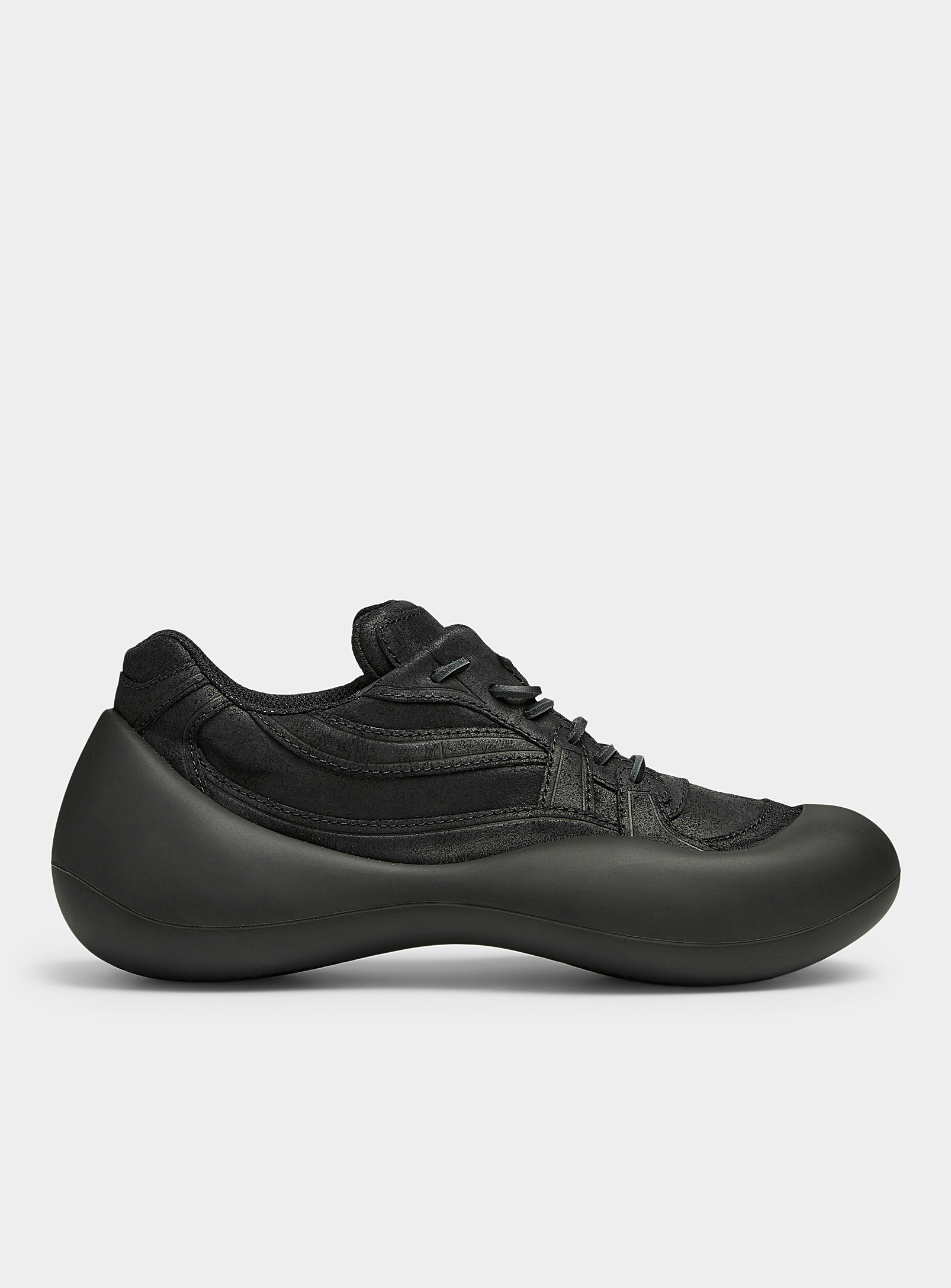 Shop Jw Anderson Suede Bumper-hike Low Top Sneakers Men In Black