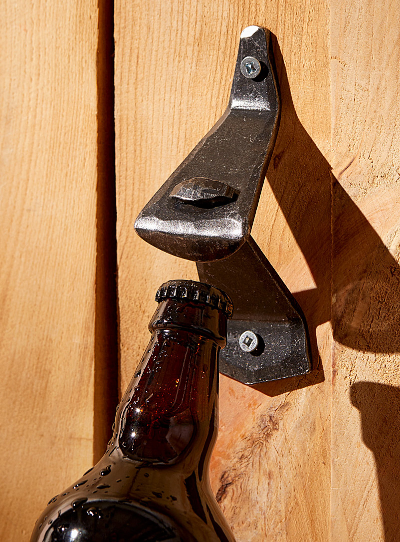 Cloverdale Forge Silver black Forged wall-mounted bottle opener