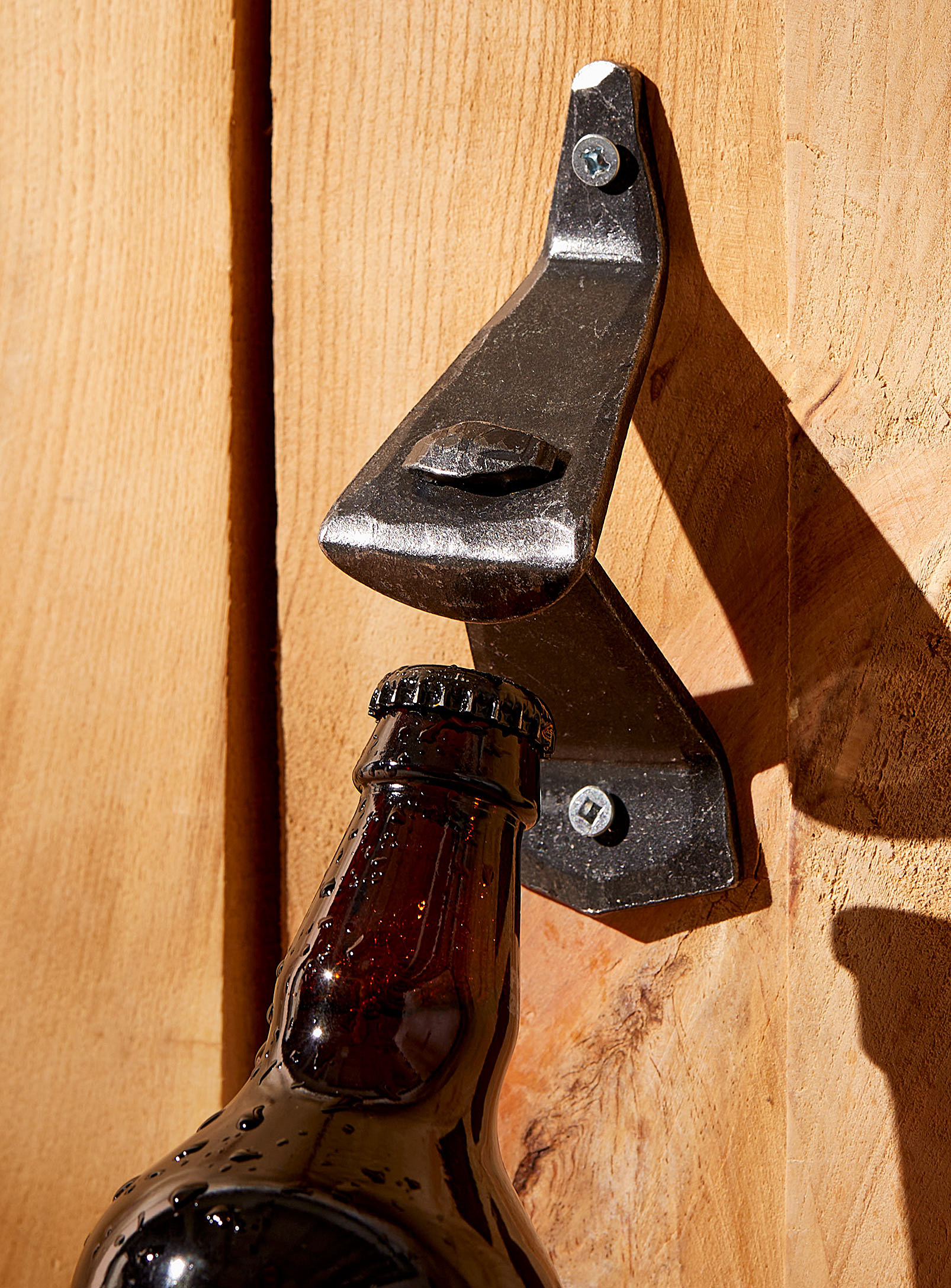 Cloverdale Forge Forged Wall-mounted Bottle Opener In Black