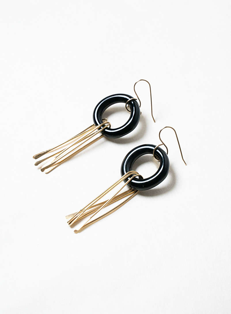 Minori Takagi Assorted black Black ring earrings