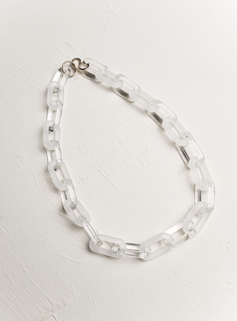 Louis Vuitton Monogram Chain Necklace Metal Silver 6857618
