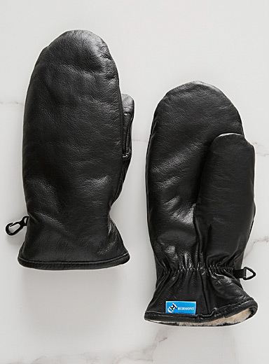 La mitaine en cuir doubl&eacute;es mouton