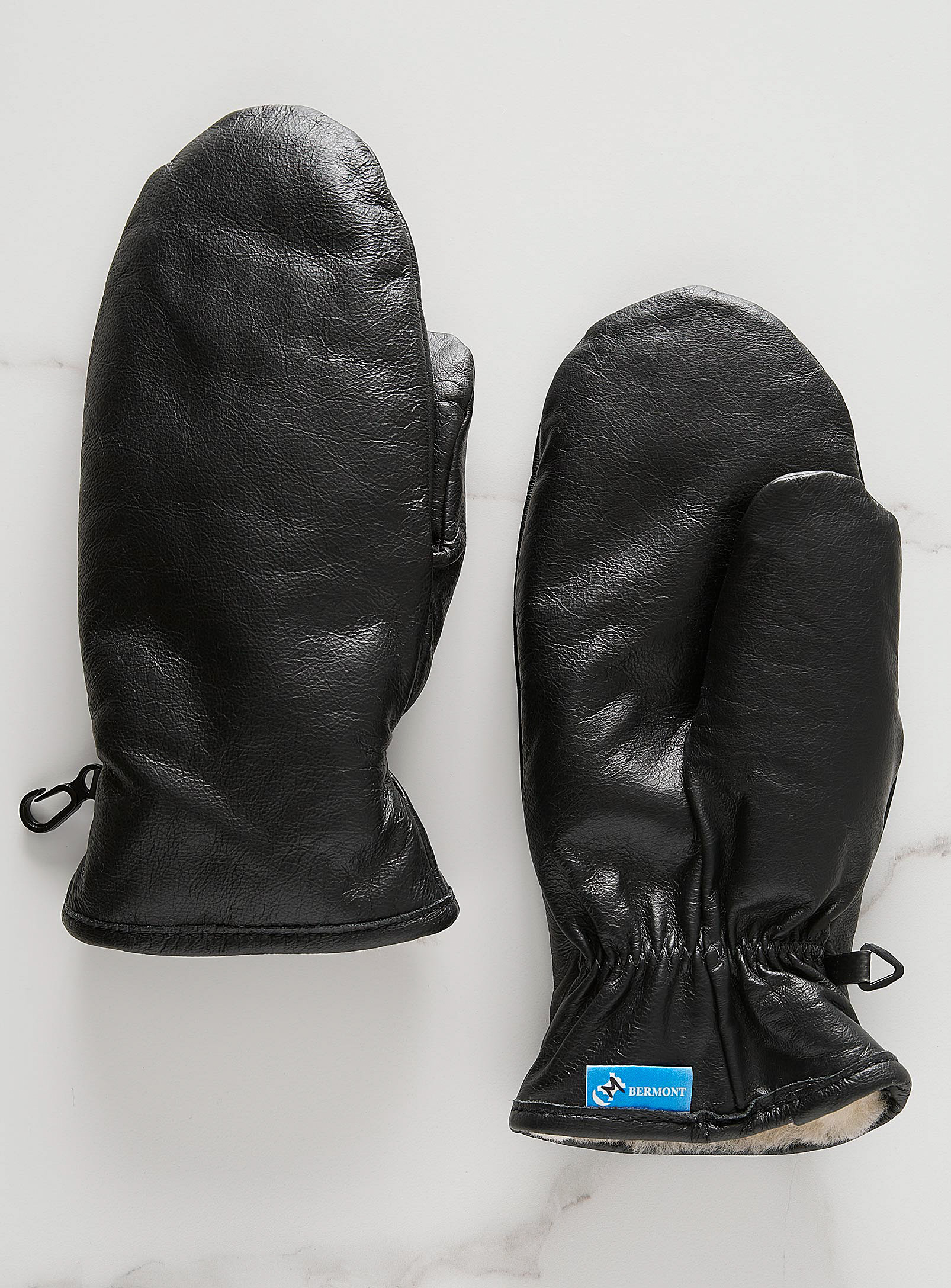 Les cuirs Bermont Inc. - Shearling-lined leather mittens