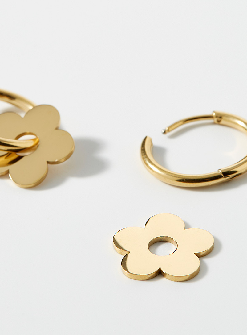 Simons Assorted Retro flower earrings for women