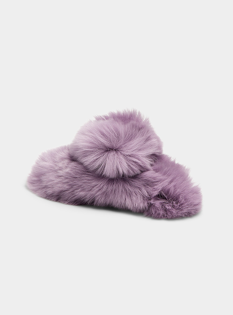 Colourful faux-fur clip | Simons | Shop Barrettes and Hair Clips