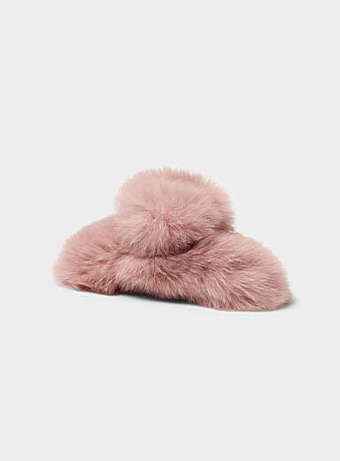 Colourful faux-fur clip