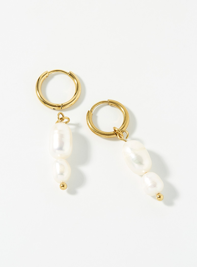 Simons Assorted Asymmetric pearl earrings for women