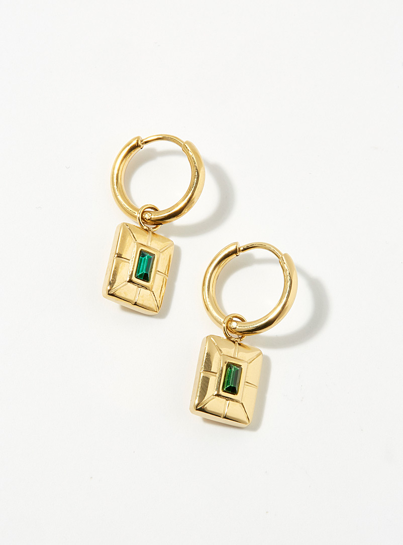 Simons Brown Geometric charm earrings for women