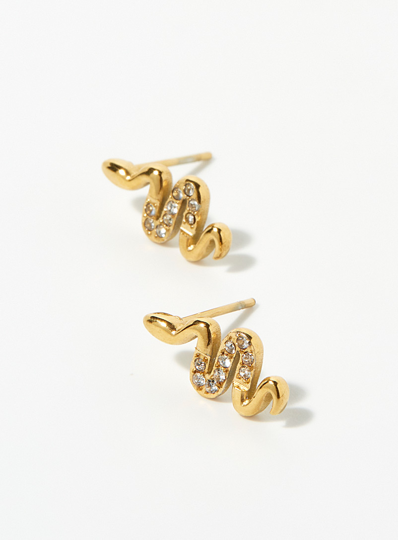 Simons Assorted Golden snake earrings for women