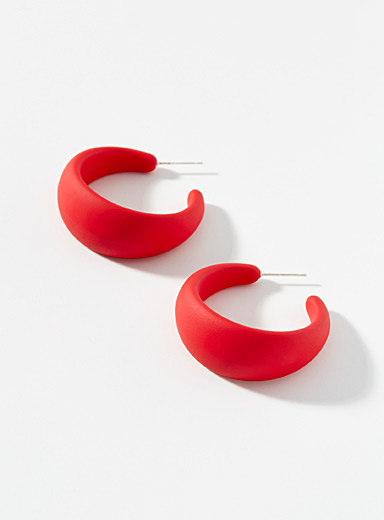 Large coloured acrylic hoops