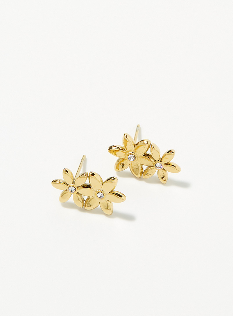 Simons Assorted Juxtaposed flower earrings for women