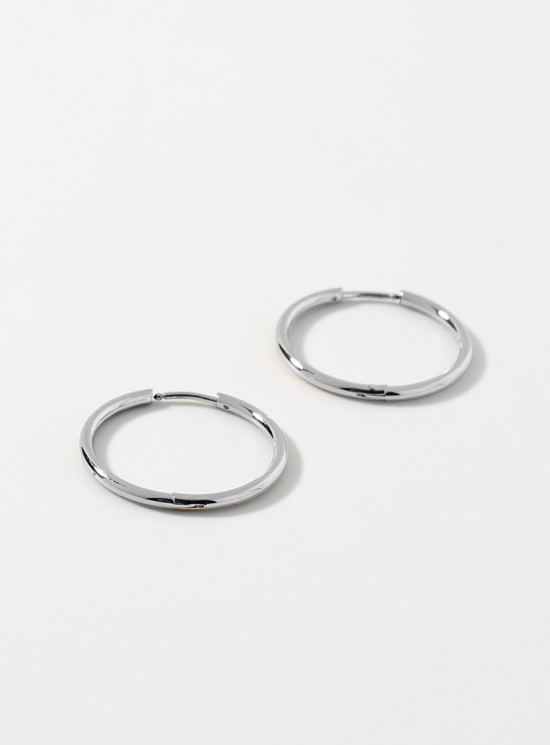 Simons: Les fins anneaux minimalistes Argent pour femme
