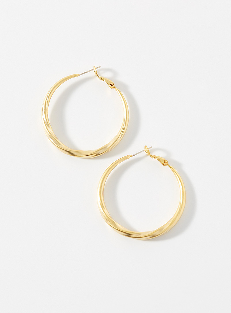 Simons Assorted Twisted brushed hoops for women