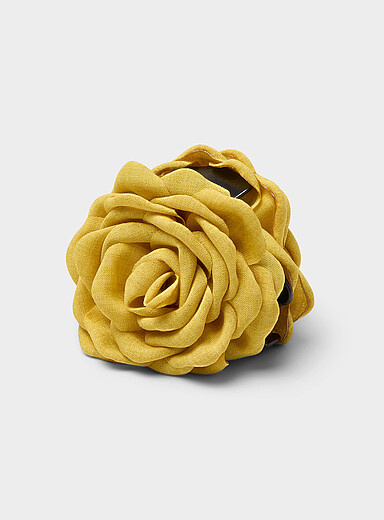 Fabric flower clip