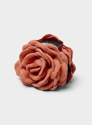 Fabric flower clip