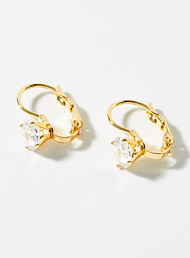 Les boucles d'oreilles zircons scintillants