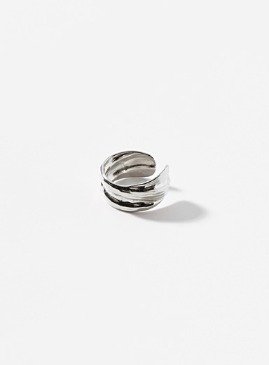 Hammered ear cuff