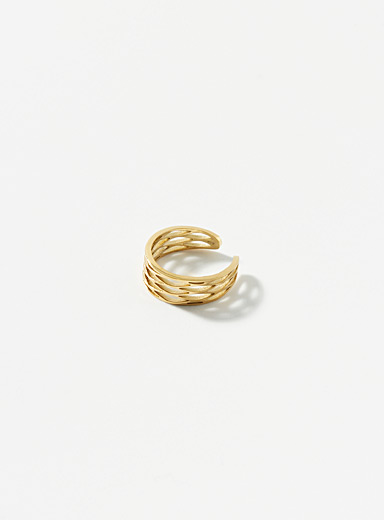 Openwork diamond ear cuff