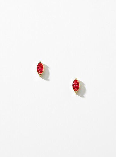 Les boucles d'oreilles ovales pierre de naissance