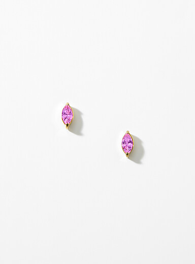 Les boucles d'oreilles ovales pierre de naissance