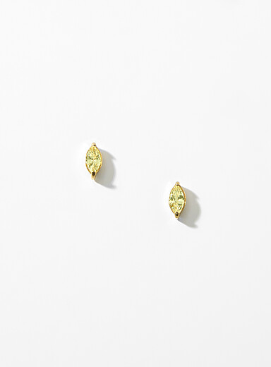Simons: Les boucles d'oreilles ovales pierre de naissance Mai pour femme