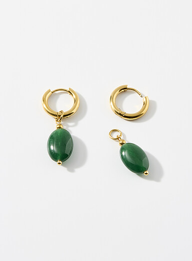 Natural gemstone earrings