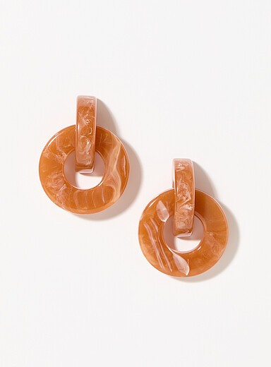 Large interlaced hoop earrings