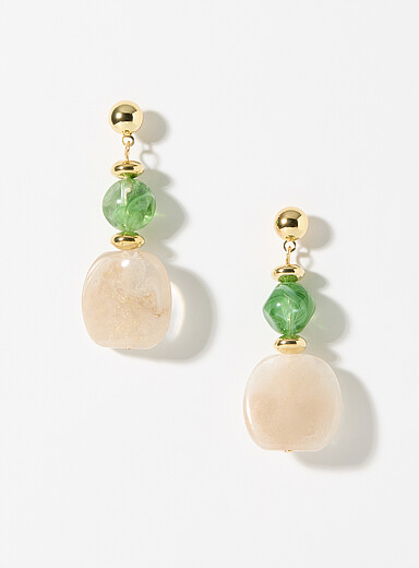 Large gemstone earrings