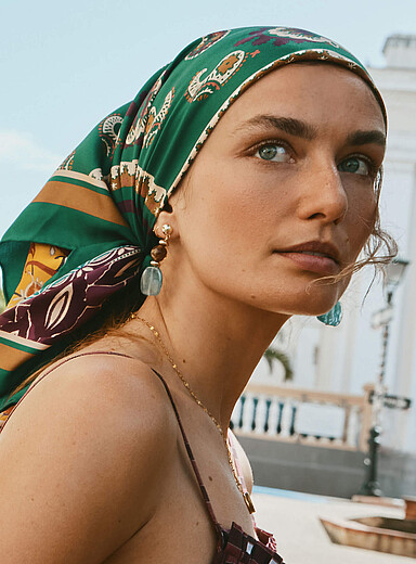 Large gemstone earrings