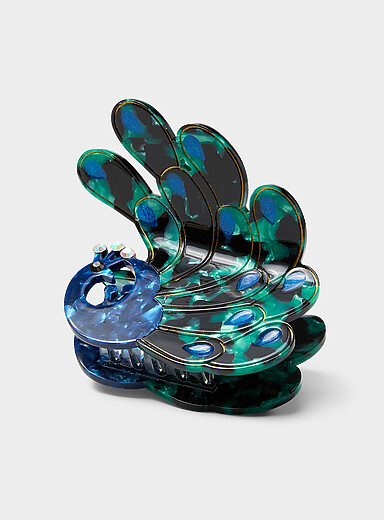 Large peacock clip