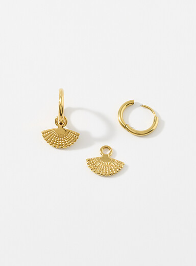 Les boucles d'oreilles &eacute;ventails