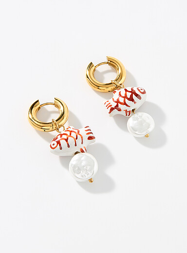 Fish and bead hoops