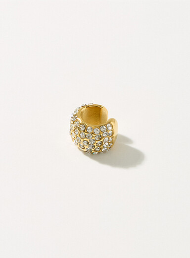 Small zircon golden ear cuff
