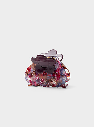 Simons: La petite pince terrazzo fleur Noir &agrave; motifs pour femme