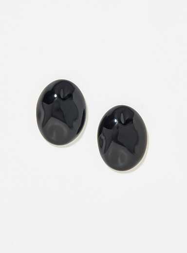 Large oval earrings