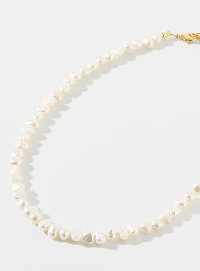 Simons Ivory/Cream Beige Freshwater pearl necklace for women