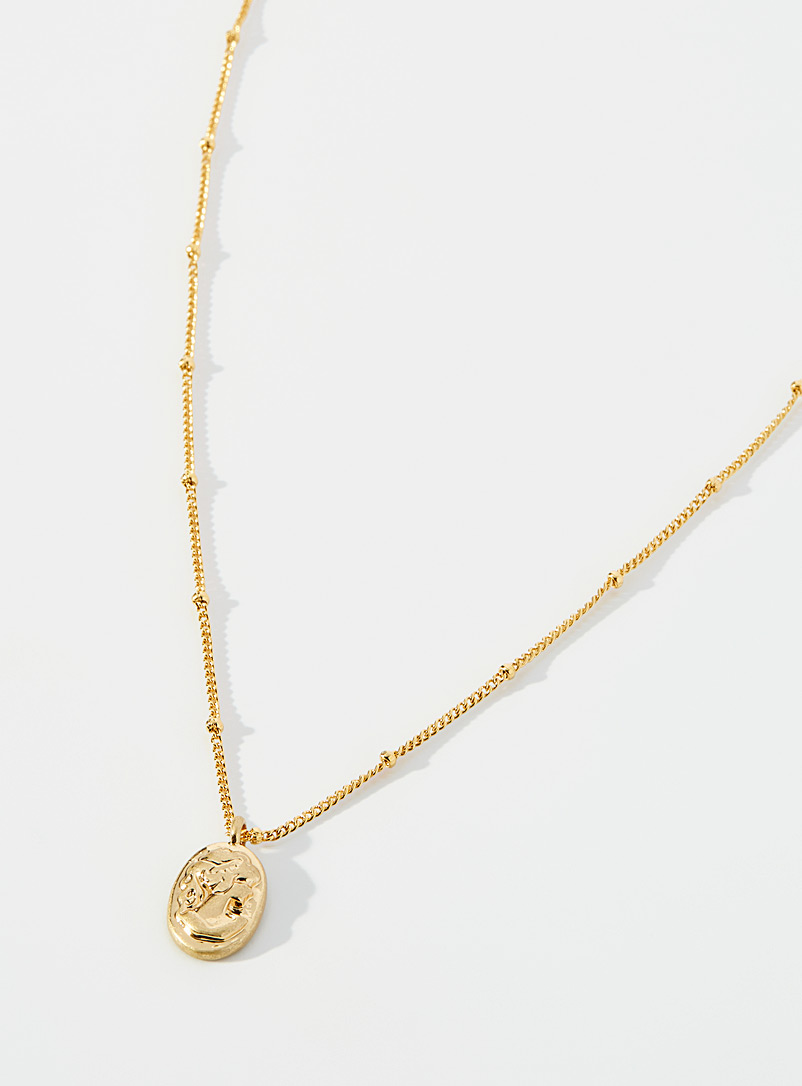 Simons Assorted Portrait of a woman medallion necklace for women