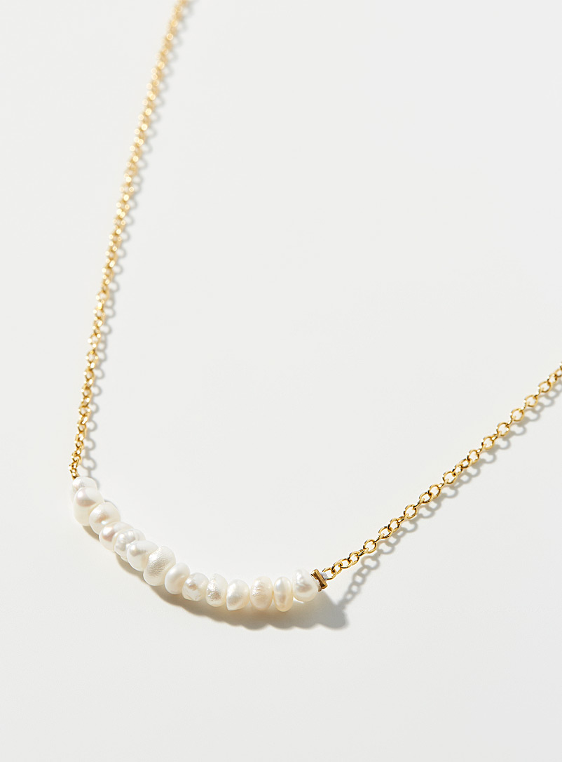 Simons: Le collier perles alignées Assorti pour femme