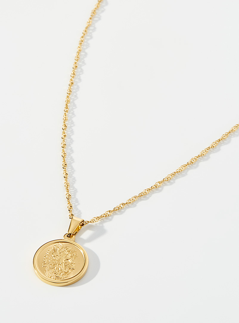 Simons Assorted Saint Michael medallion necklace for women