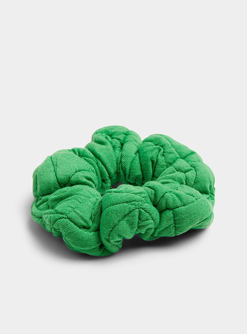 Simons Kelly Green Quilted scrunchie for women