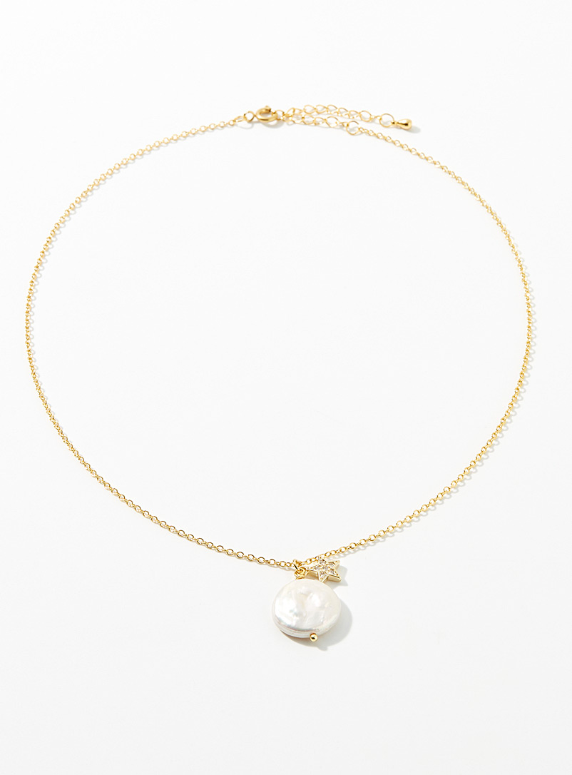 Simons: Le collier perle céleste Assorti pour femme