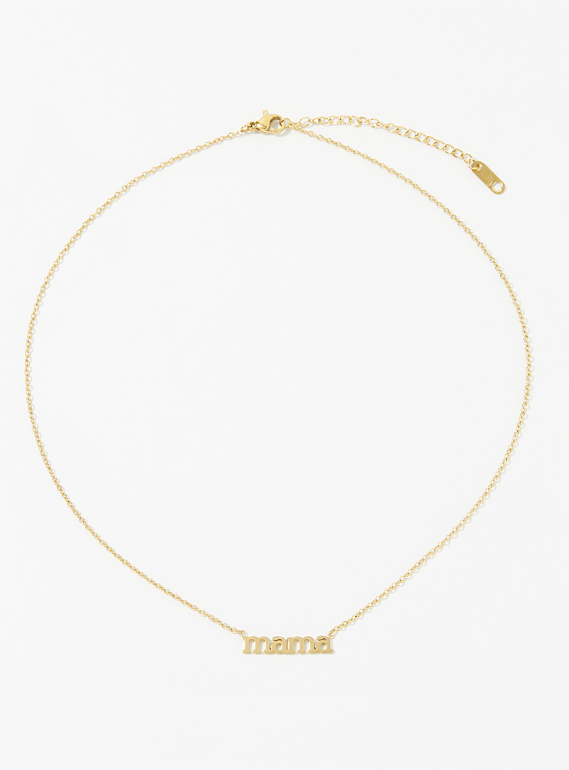 Simons Assorted Mama golden chain for women
