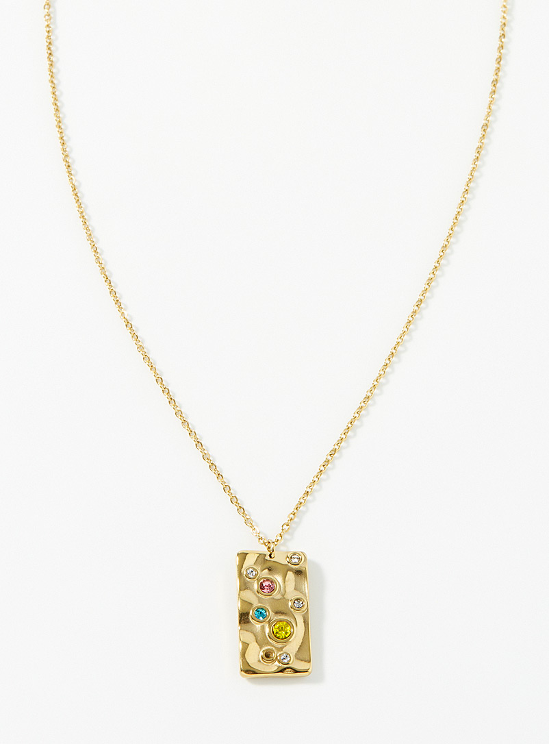 Simons Assorted Colourful stone charm chain for women