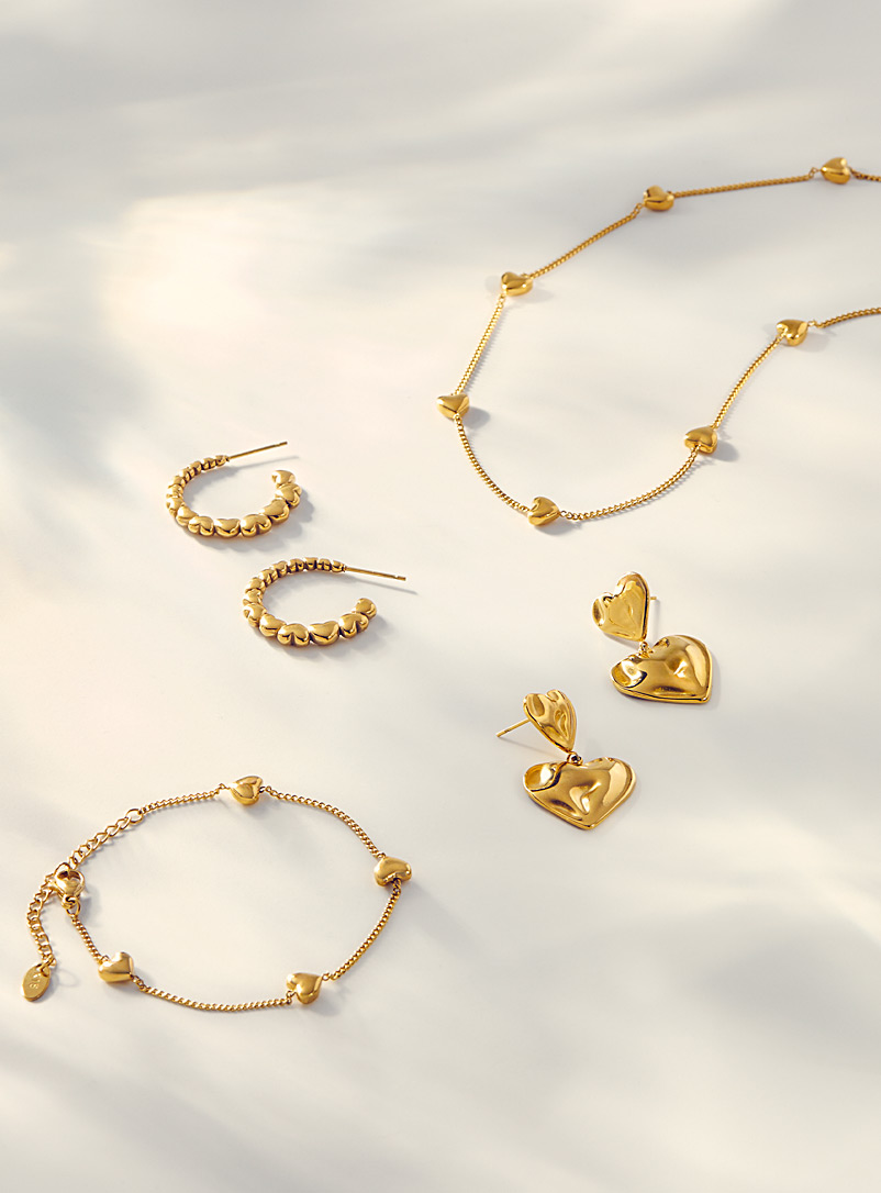 Simons Assorted Little gold heart chain for women
