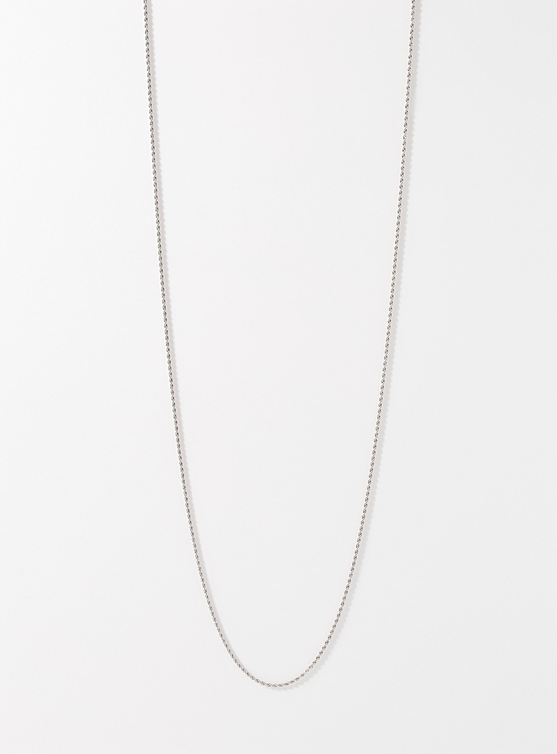 Simons Silver Twisted wrap chain for women