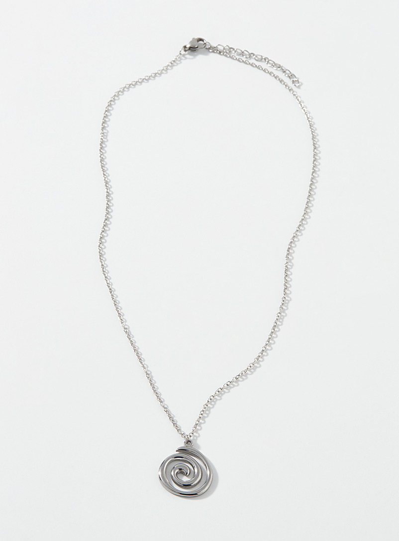 Simons Silver Silver spiral chain for women