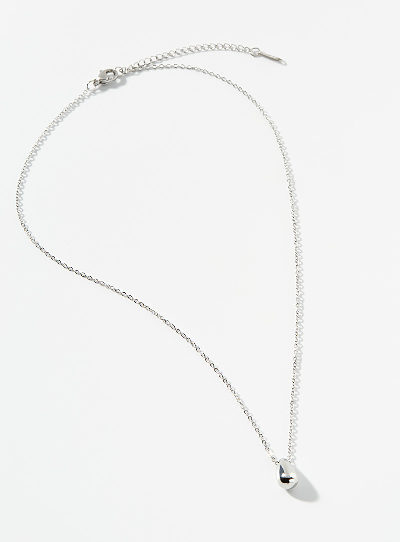 Simons Silver Delicate droplet chain for women